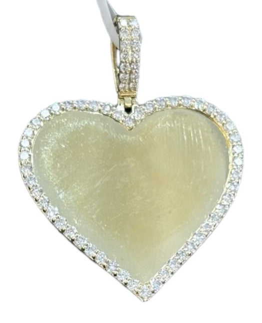 10KT Missing You Picture Pendant 1.07CTW