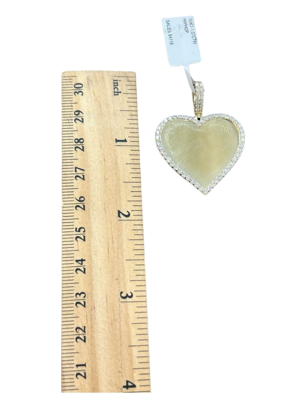 10KT Missing You Picture Pendant 1.07CTW