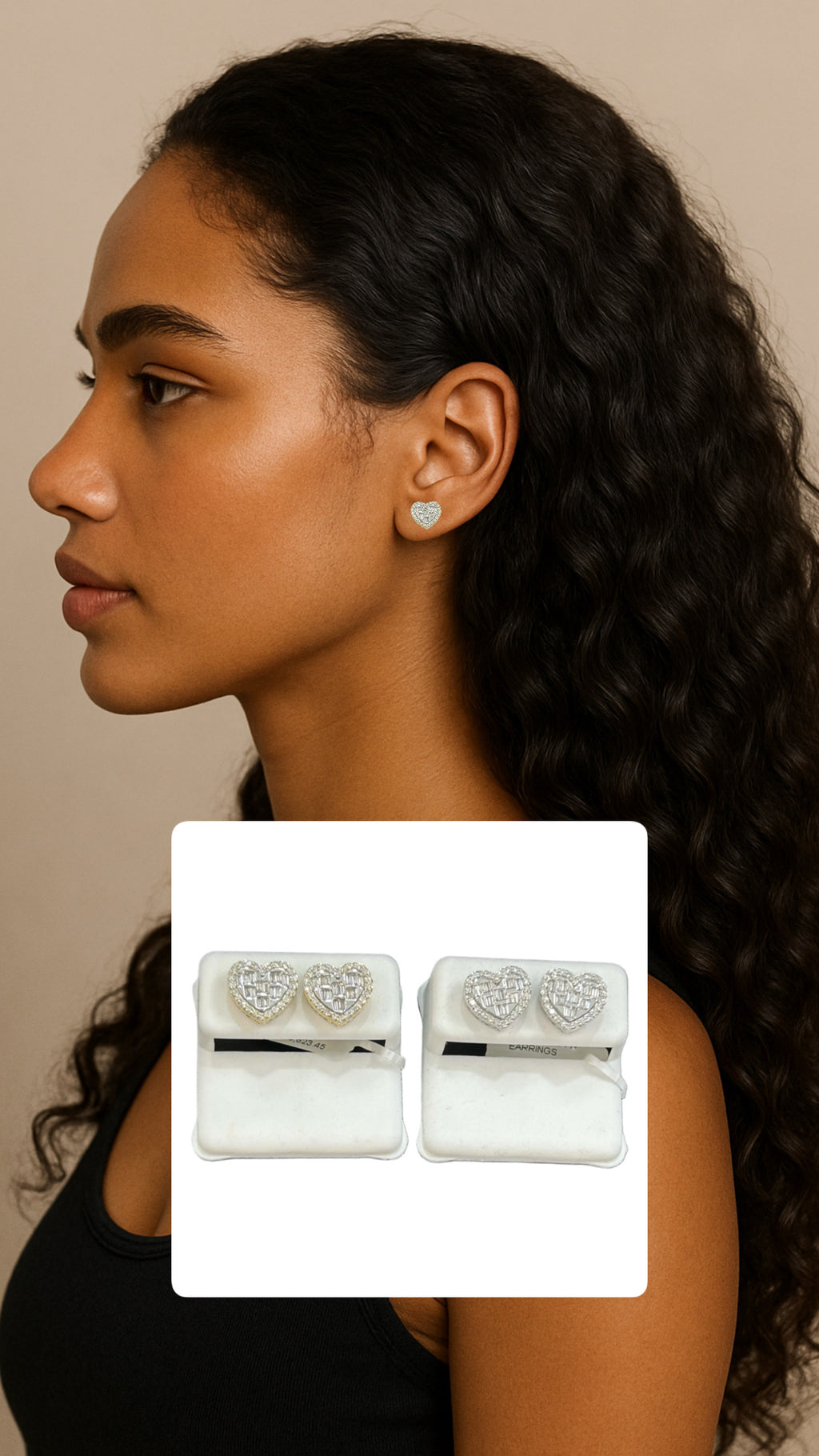 Heart On Ice Diamond Earrings