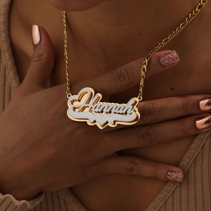 Double Nameplate Necklace