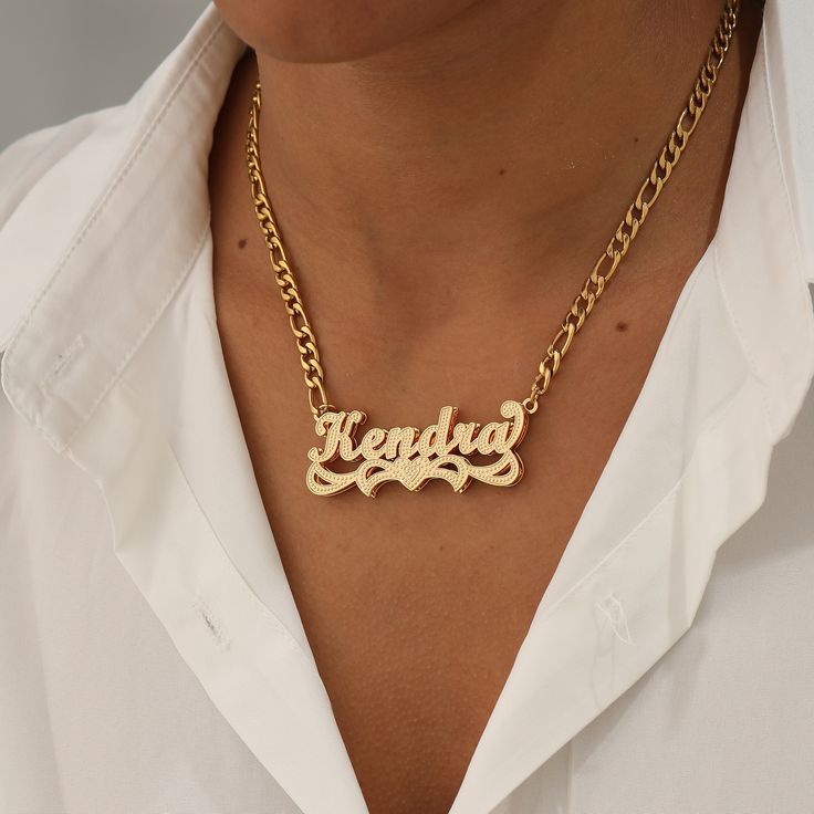 Double Nameplate Necklace