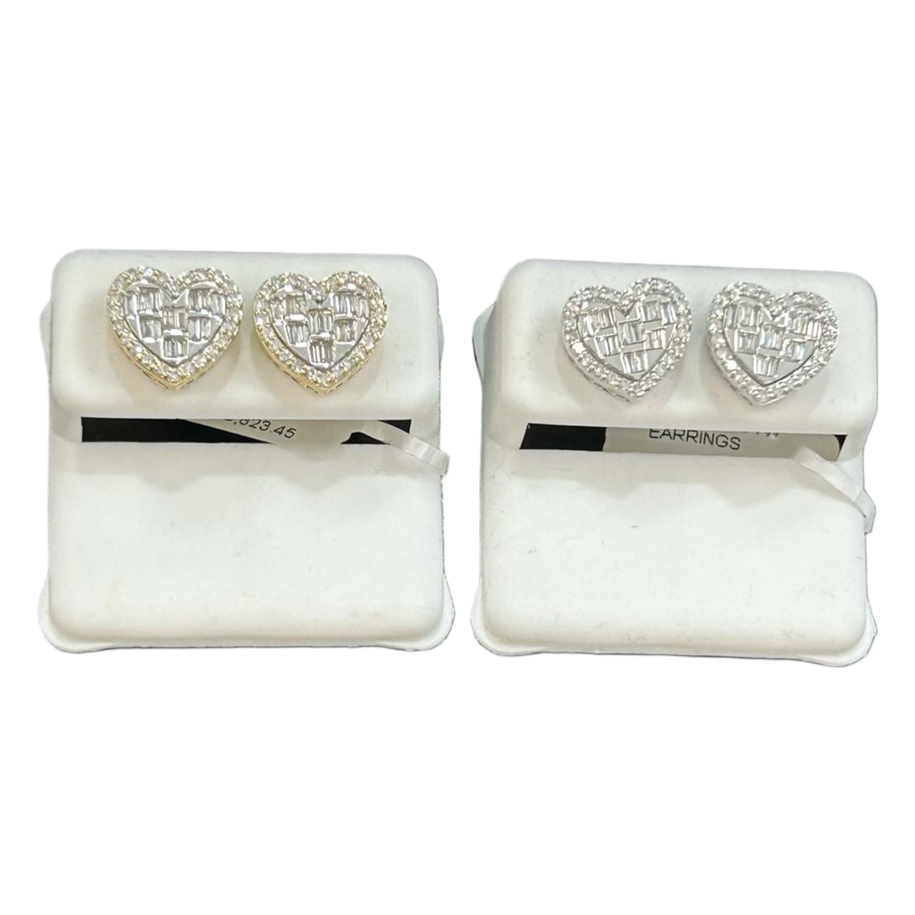Heart On Ice Diamond Earrings