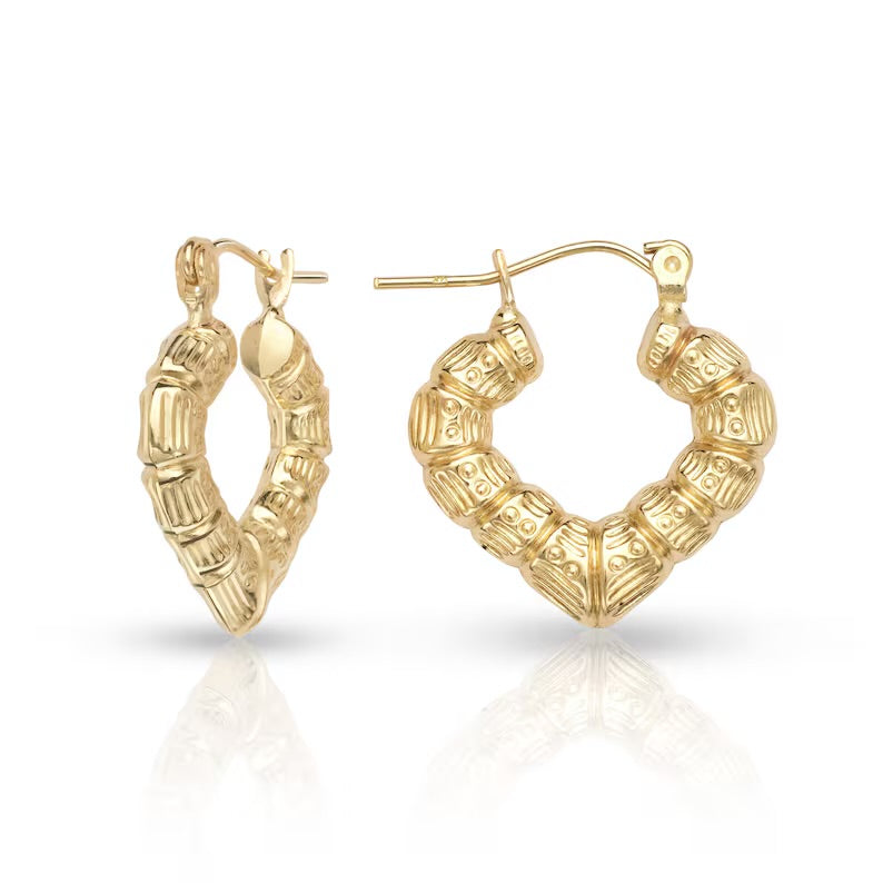 Sweetheart Gold Hoops