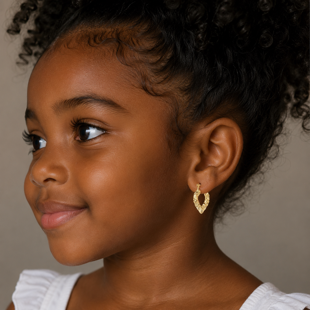 Sweetheart Gold Hoops