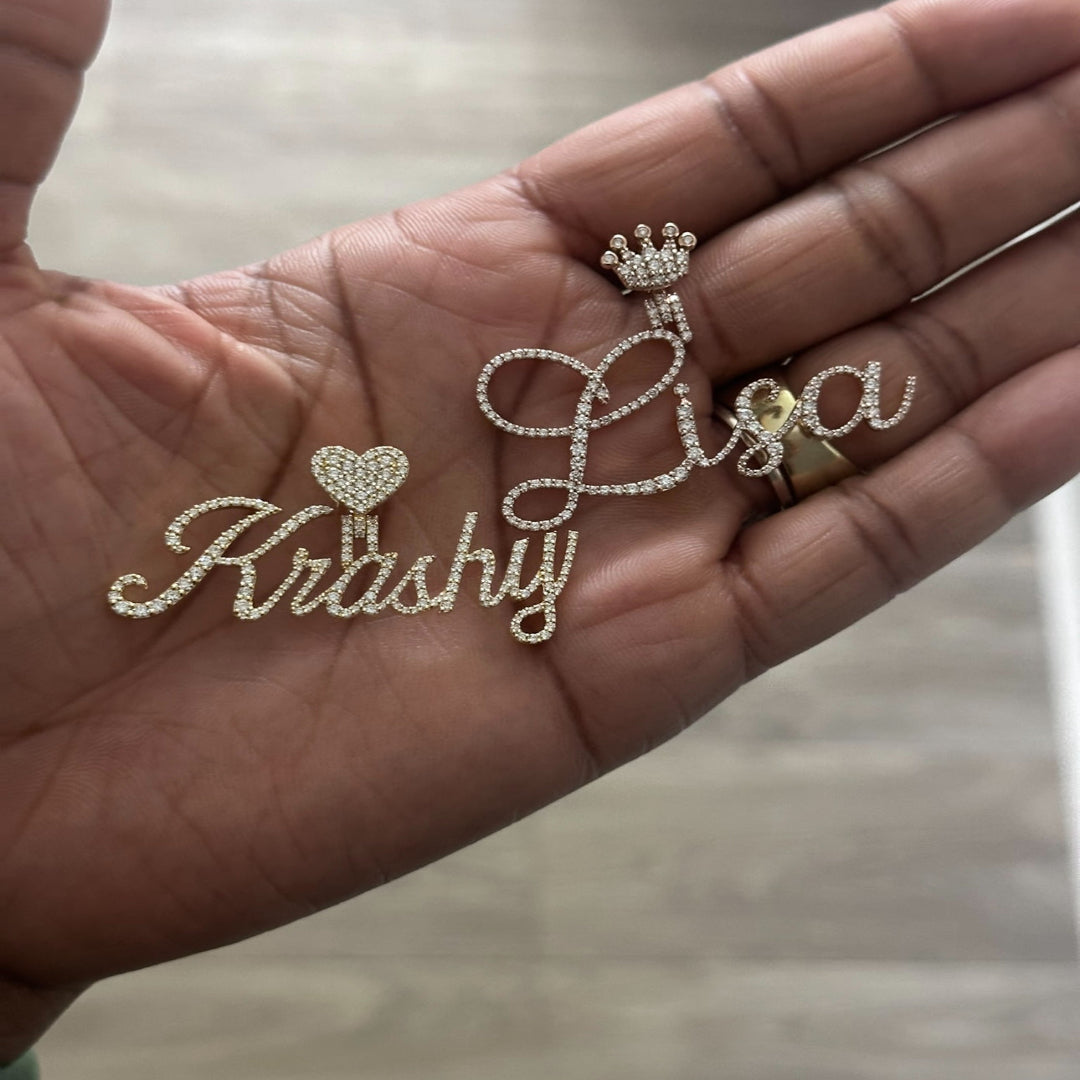 Diamond Nameplate Necklace