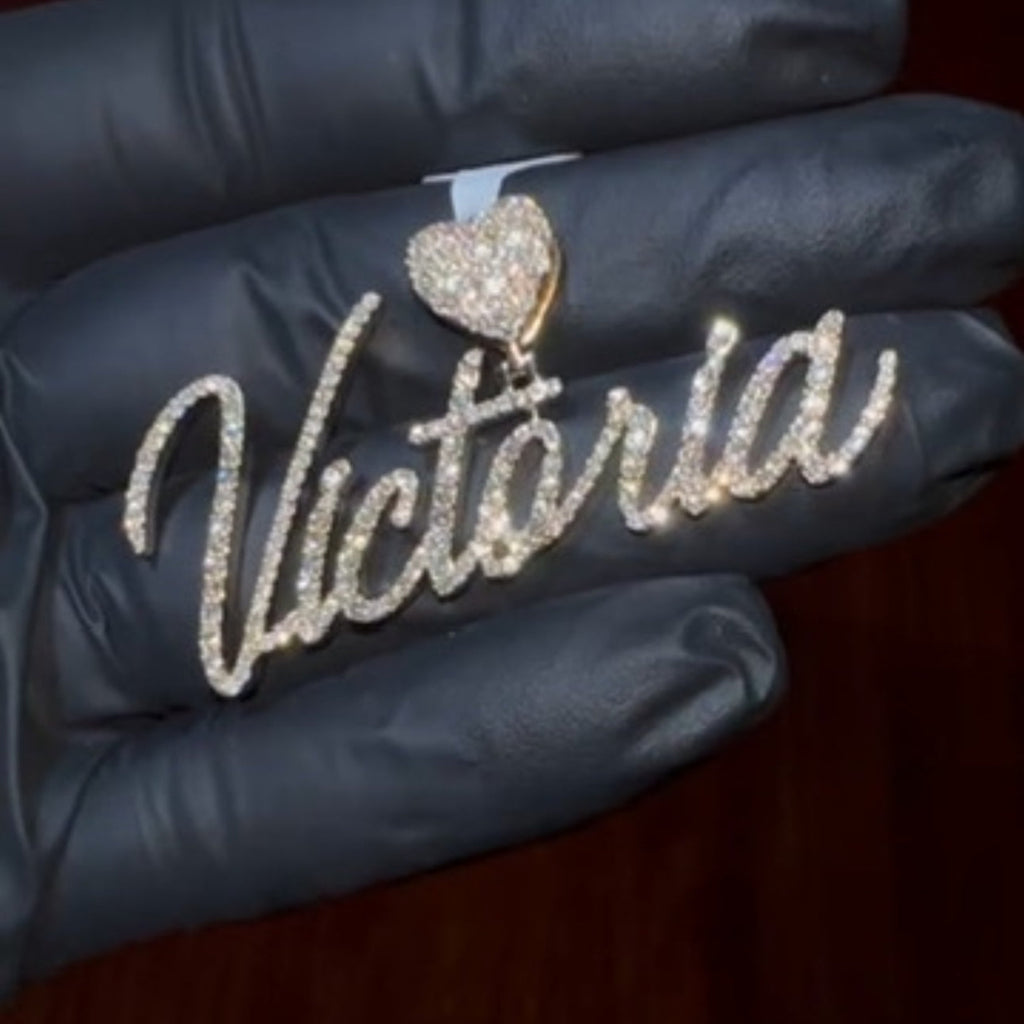 Diamond Nameplate Necklace