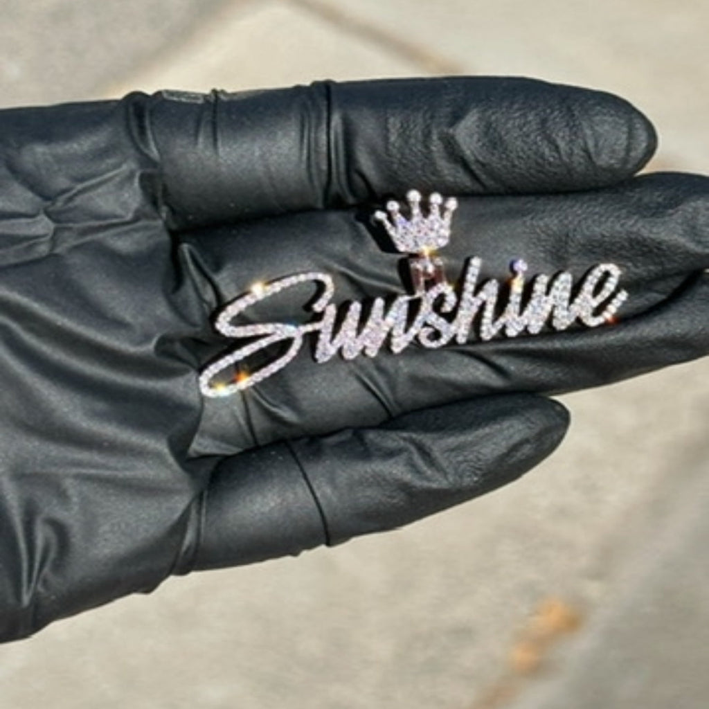 Diamond Nameplate Necklace