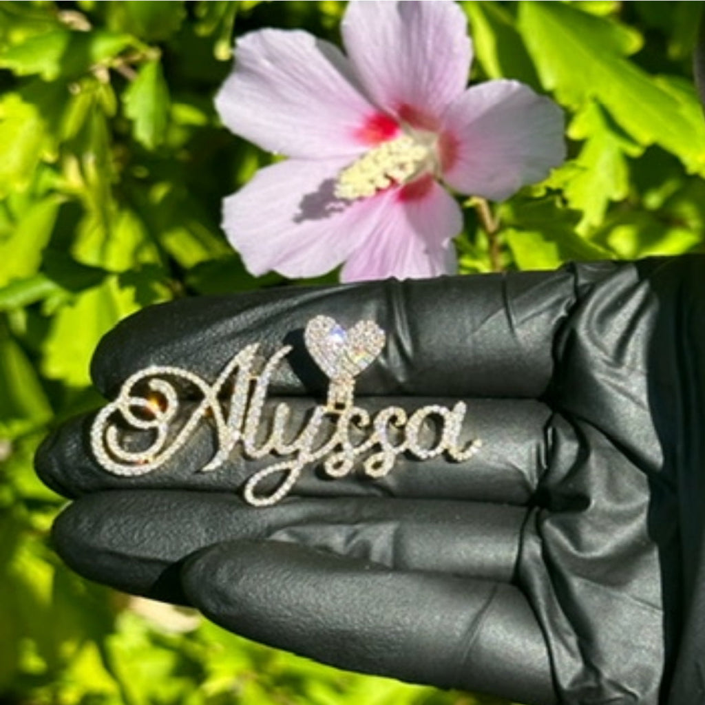 Diamond Nameplate Necklace