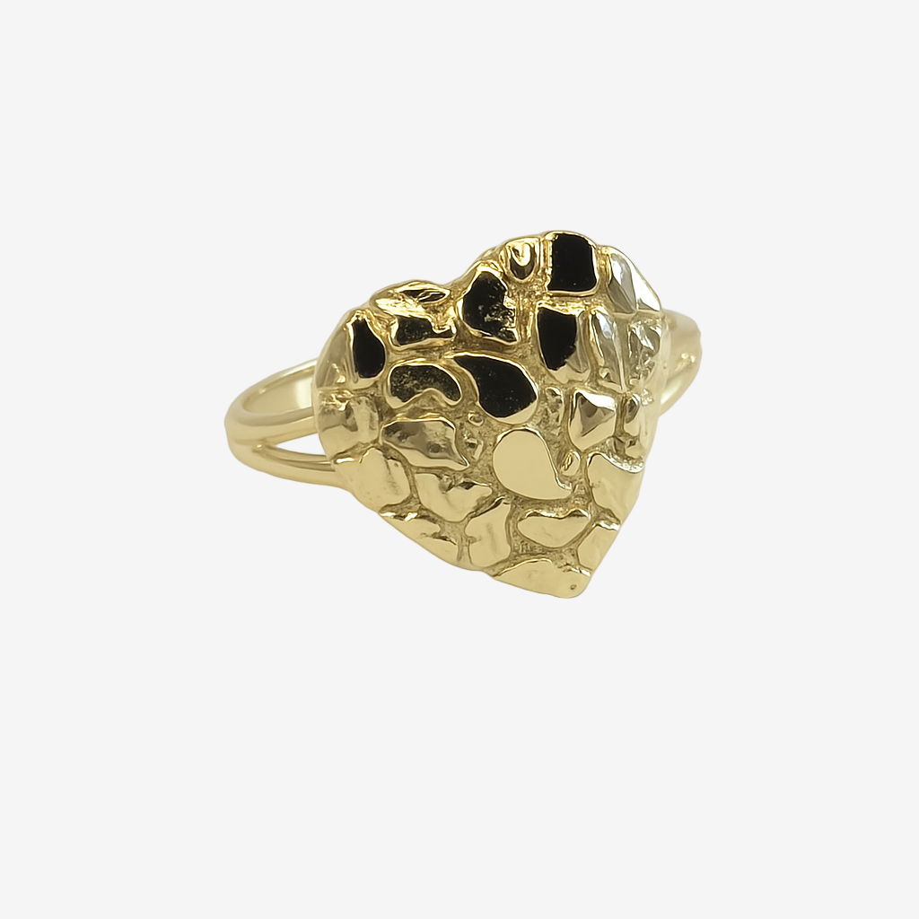 Heart nugget ring