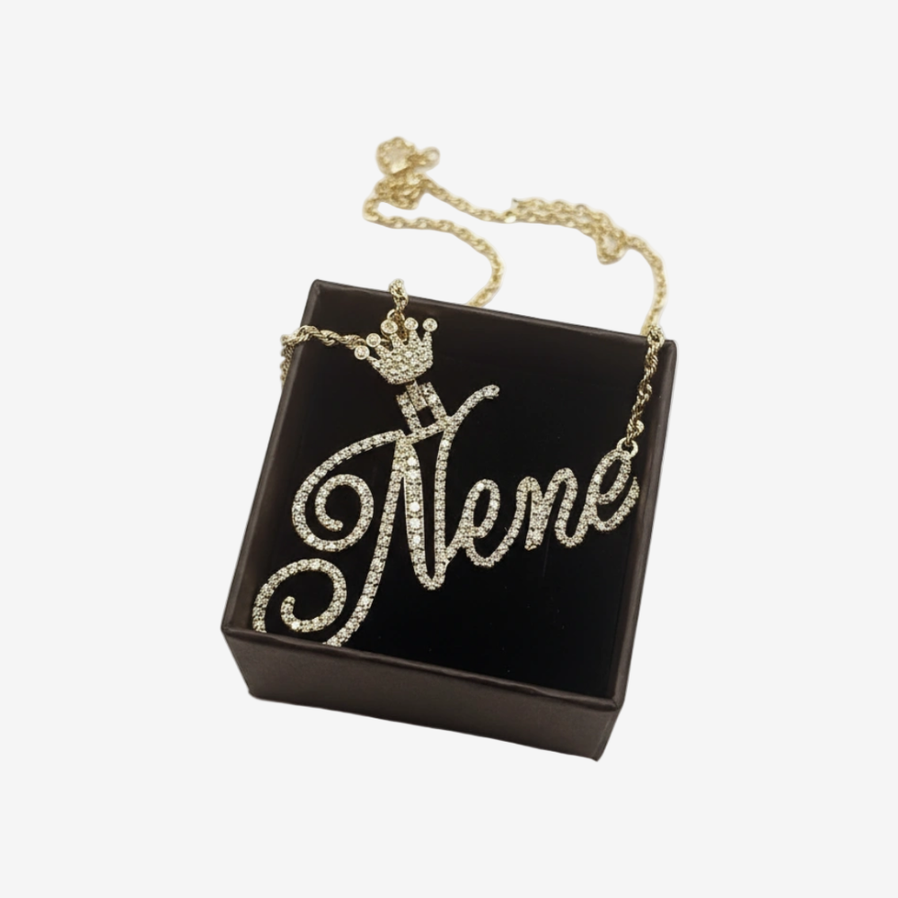 Diamond Nameplate Necklace