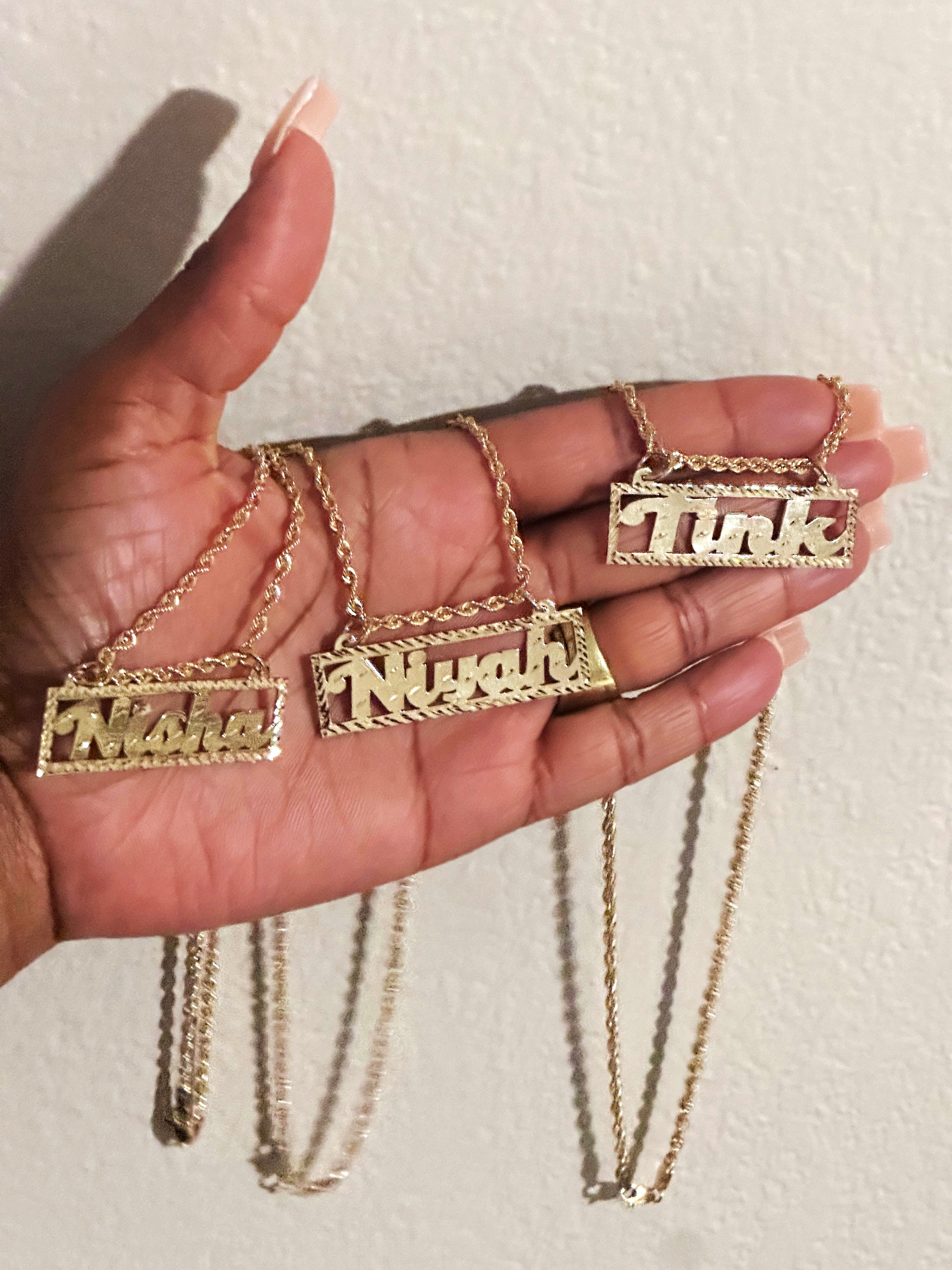Rectangle Nameplates (Complimentary chain included)